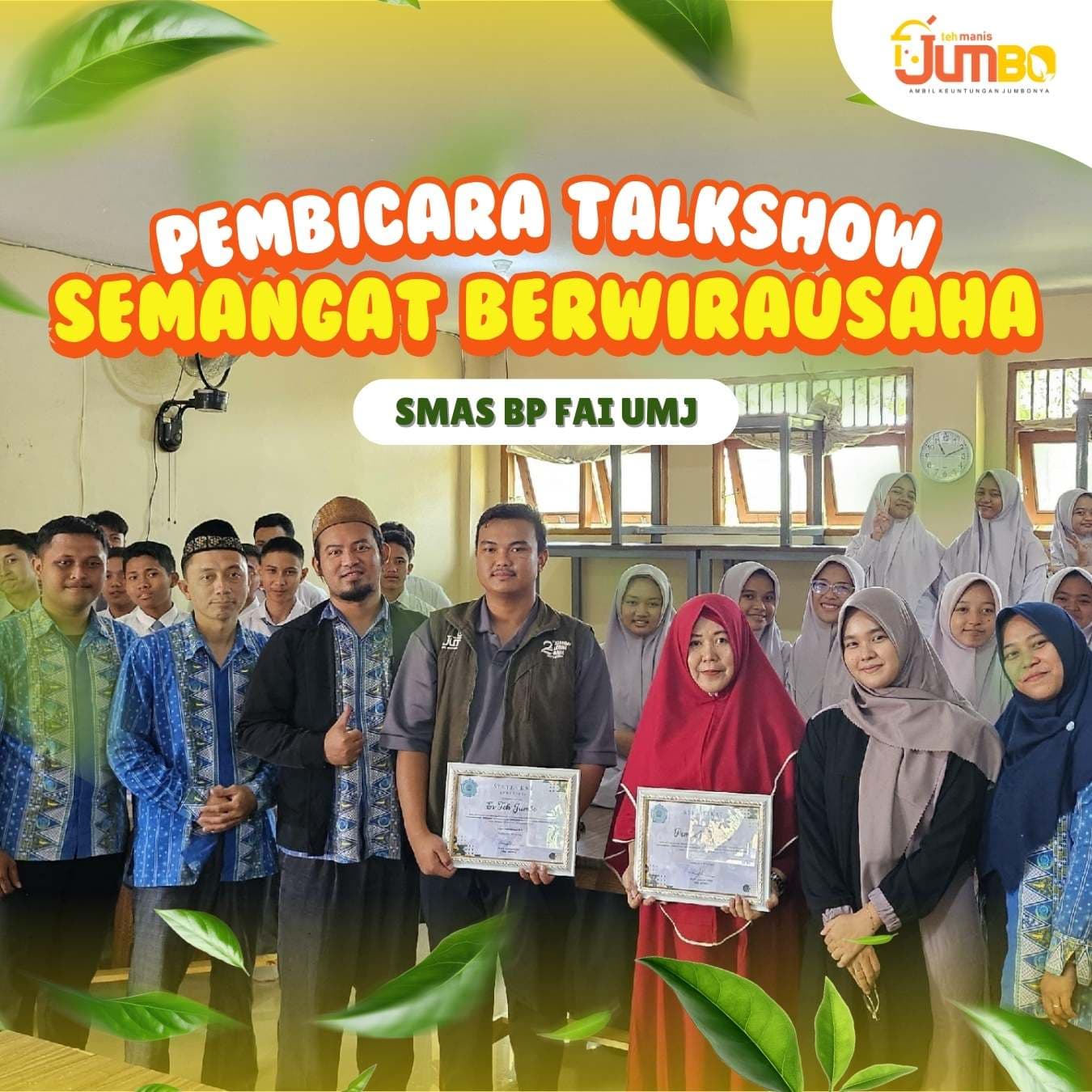 Pembicara Talkshow - Semangat Berwirausaha di SMAS BP FAI UMJ