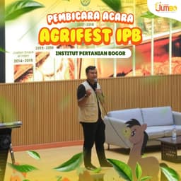 Pembicara dalam acara Agrifest Institut Pertanian Bogor